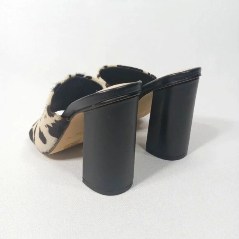 SIGNATURE By Journee Collection Deena Cow Hair Print Sandal In Womens Size 6